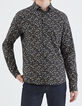 Men’s black flowery print SLIM shirt-2