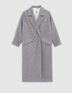 Girl's long grey wool coat-1 Girl's long grey wool coat-1