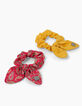 Girls' medium pink and yellow scrunchies-1