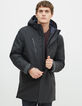 Zwarte parka IKKS x INVENTIVE CITI Heren-2