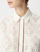 Chemise blanche coton bio broderie anglaise ajour&eacute;e Femme-4