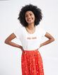 Tee-shirt blanc cassé typo tricolore I.Code-2