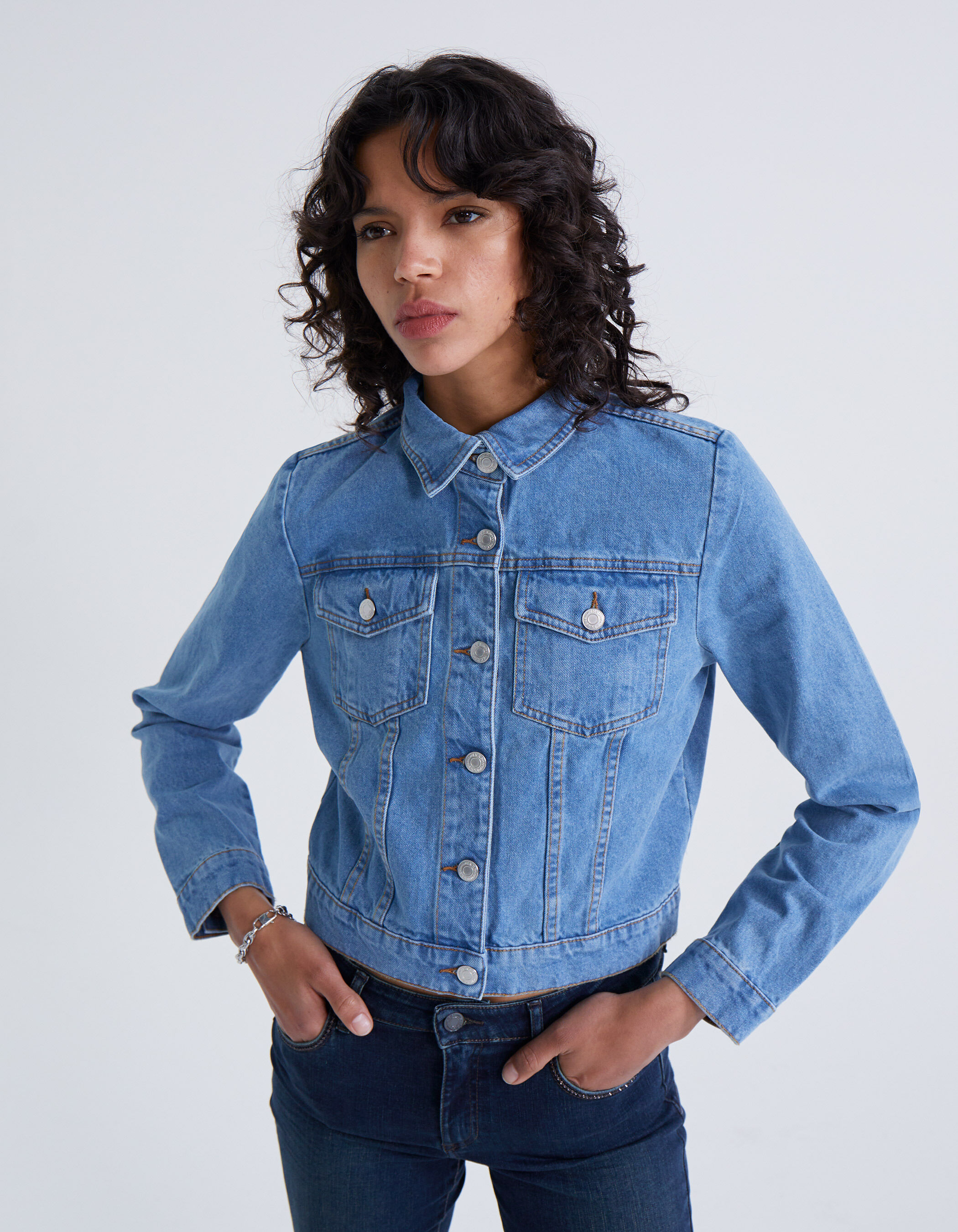 Veste en jean ikks femme outlet