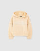 Girls’ wheat slogan hoodie-2