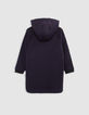 Girl's navy organic cotton black cut-out sweatshirt dress-5