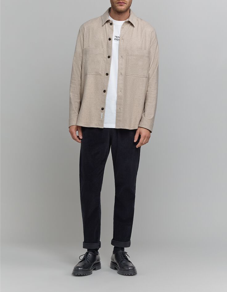 Zwarte corduroy joggingbroek voor heren-1