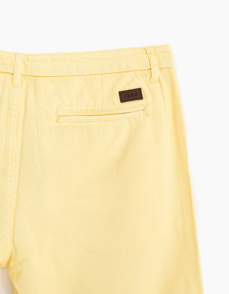 Bermuda jaune en lin homme-4