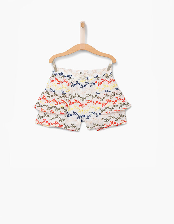 Short gebroken wit gekleurd broderie anglaise-2 Short gebroken wit gekleurd broderie anglaise-2