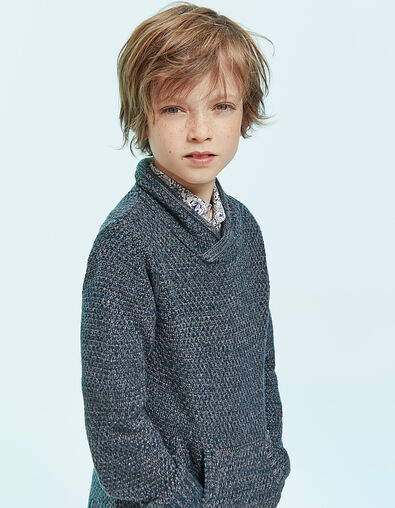 Boys’ emerald high neck knit sweater - IKKS