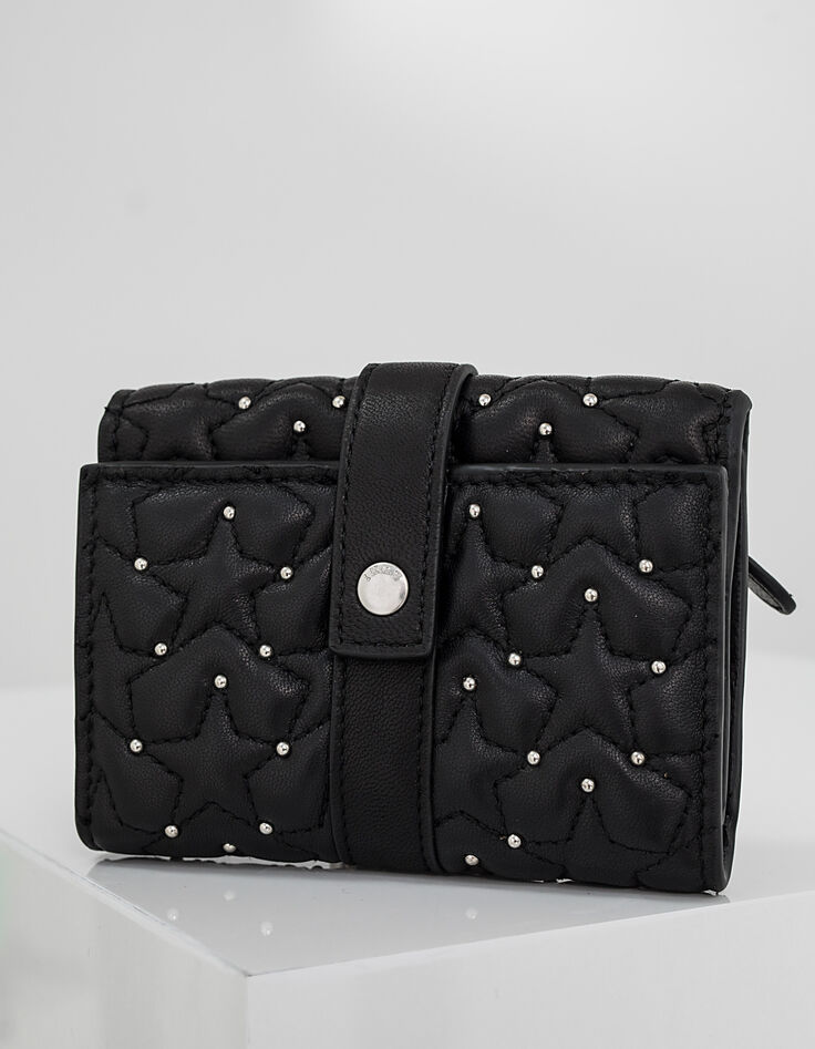 The Trader Star, women's black leather wallet-2
