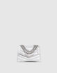 Sac THE 1 glitter argenté cuir métallisé Taille S Femme-3