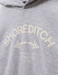Sudadera capucha gris mensaje flocado terciopelo niño-7