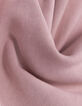 Sweat rose cropped à capuche message pailleté fille-10