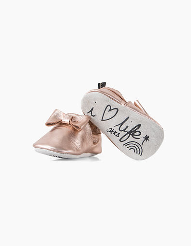 Zapatos cobrizos de cuero bebé niña - IKKS