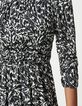 Zwarte maxi jurk LENZING&trade; ECOVERO&trade; minimale bloemenprint Dames-4