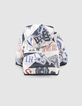 Baby boys’ grey print/red reversible padded jacket-6