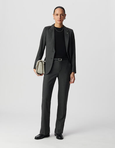 Women's gray striped tennis suit pants - IKKS