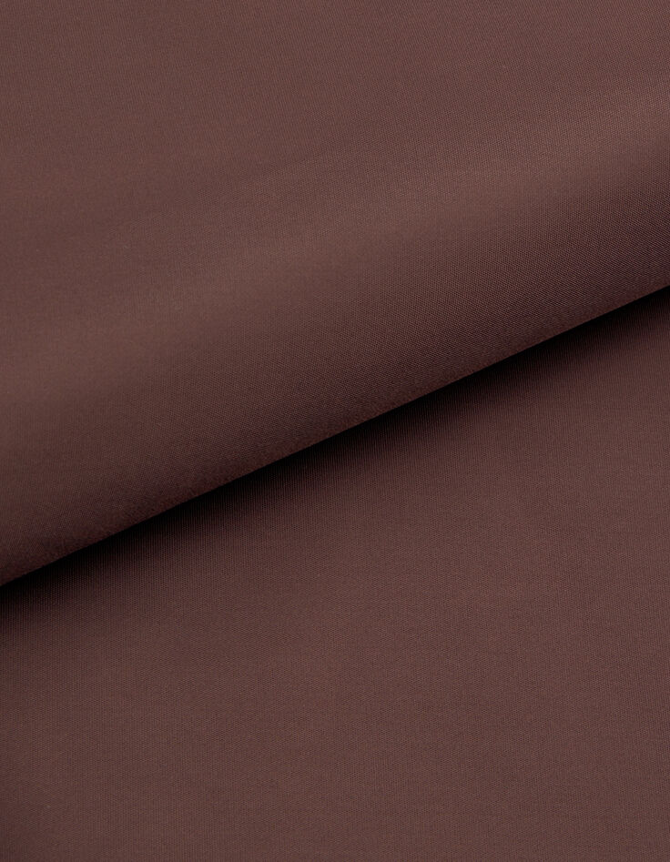 Jupe longue marron en taffetas pour femme-9