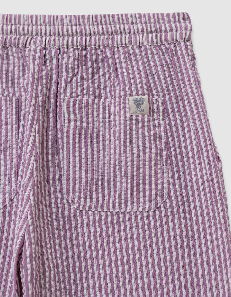 Pantal&oacute;n parma estampado seersucker rayas para ni&ntilde;a-5