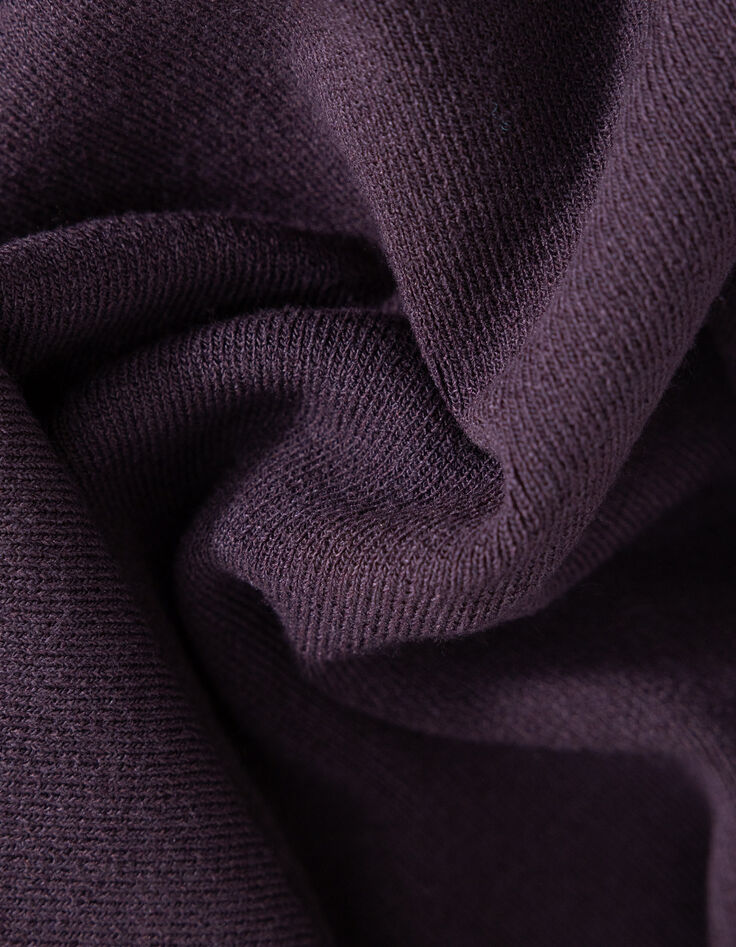 Gebreide jurk met knoopsluiting in bordeauxrood Dames-5