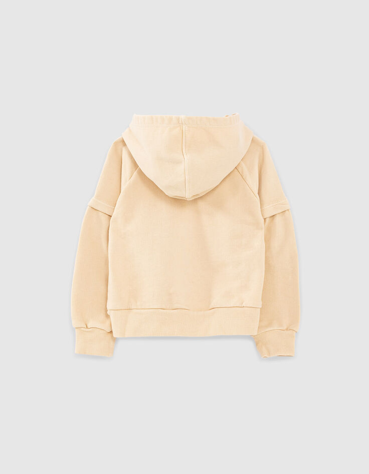 Girls’ wheat slogan hoodie-4