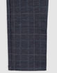 Pantalon gris maille motif prince-de-Galles garçon-3