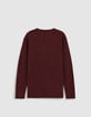 Pull prune tricot flamm&eacute; Homme-2