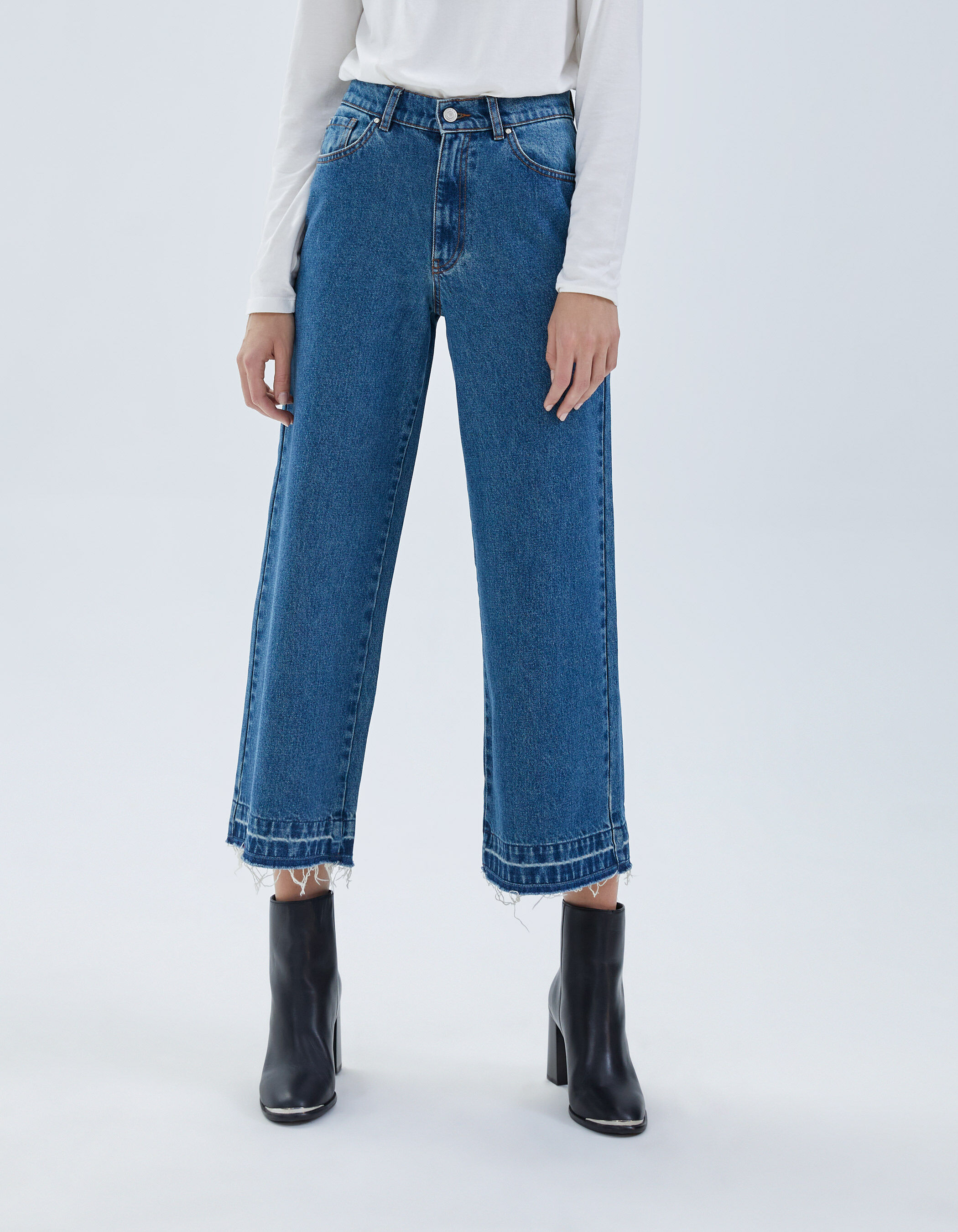 Jeans on sale femme court