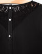 Blouse noire à dentelle, fermeture pressions fille-6