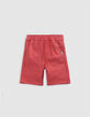 LOOSE red knitted Bermuda shorts for boy-3