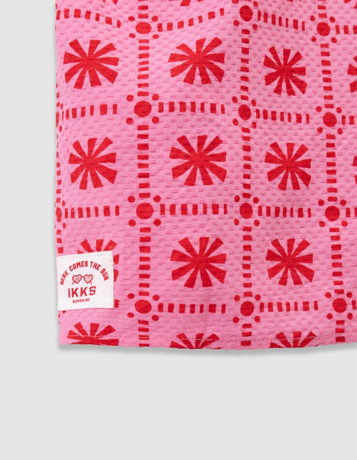 Top sans manches rose imprimé graphique rouge fille-6 Top sans manches rose imprimé graphique rouge fille-6