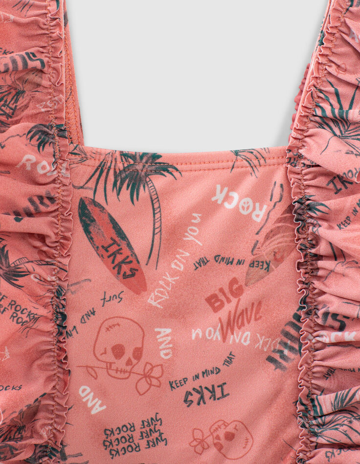 Bañador rosa empolvado Surf reciclado bebé niña-3