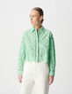 Camisa verde algodón bordado inglés-2