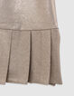 Robe dorée bas plissé fille-5