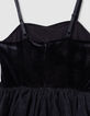 Robe bustier noire velours et tulle fille-5