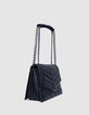 Sac THE 1 Timeless noir cuir matelassé Taille L Femme-5