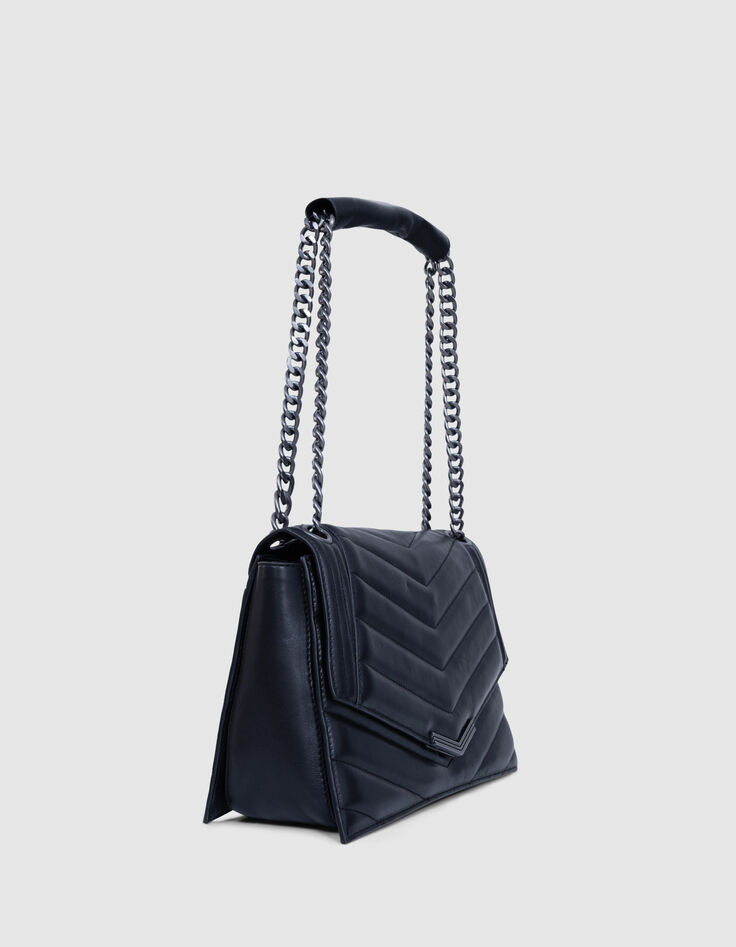 Sac THE 1 Timeless noir cuir matelassé Taille L Femme-5