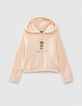 Girls’ pale pink slogan sweatshirt-1