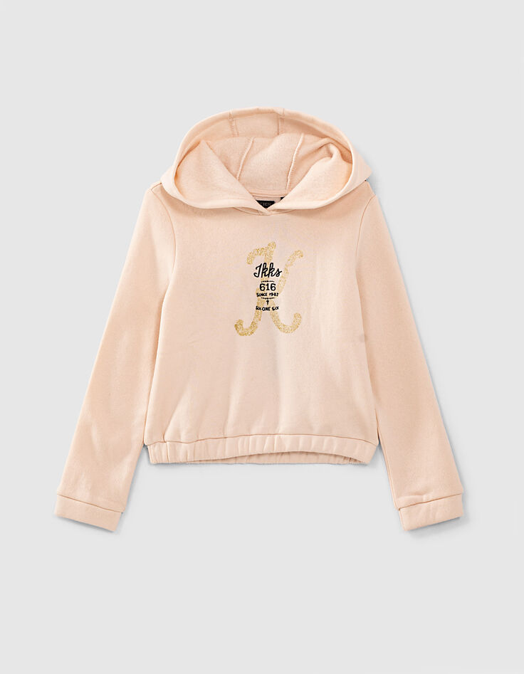 Girls’ pale pink slogan sweatshirt-1