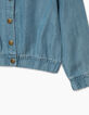 Bomber bleu Tencel© brodé arc-en-ciel dos fille-7