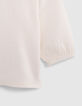 Shirt voor babymeisjes in ecru met kanten kraag-6