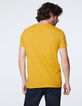 Men’s yellow Essential V-neck T-shirt-3