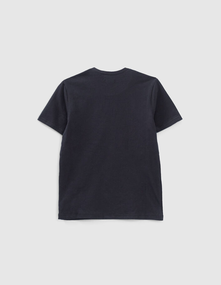 Camiseta azul marino algodón ukelele bordado niño - IKKS