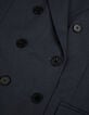 Veste de tailleur bleu marine mix lin coton Femme-4