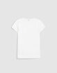 Tee-shirt col rond blanc visuel piments et messages Femme-6