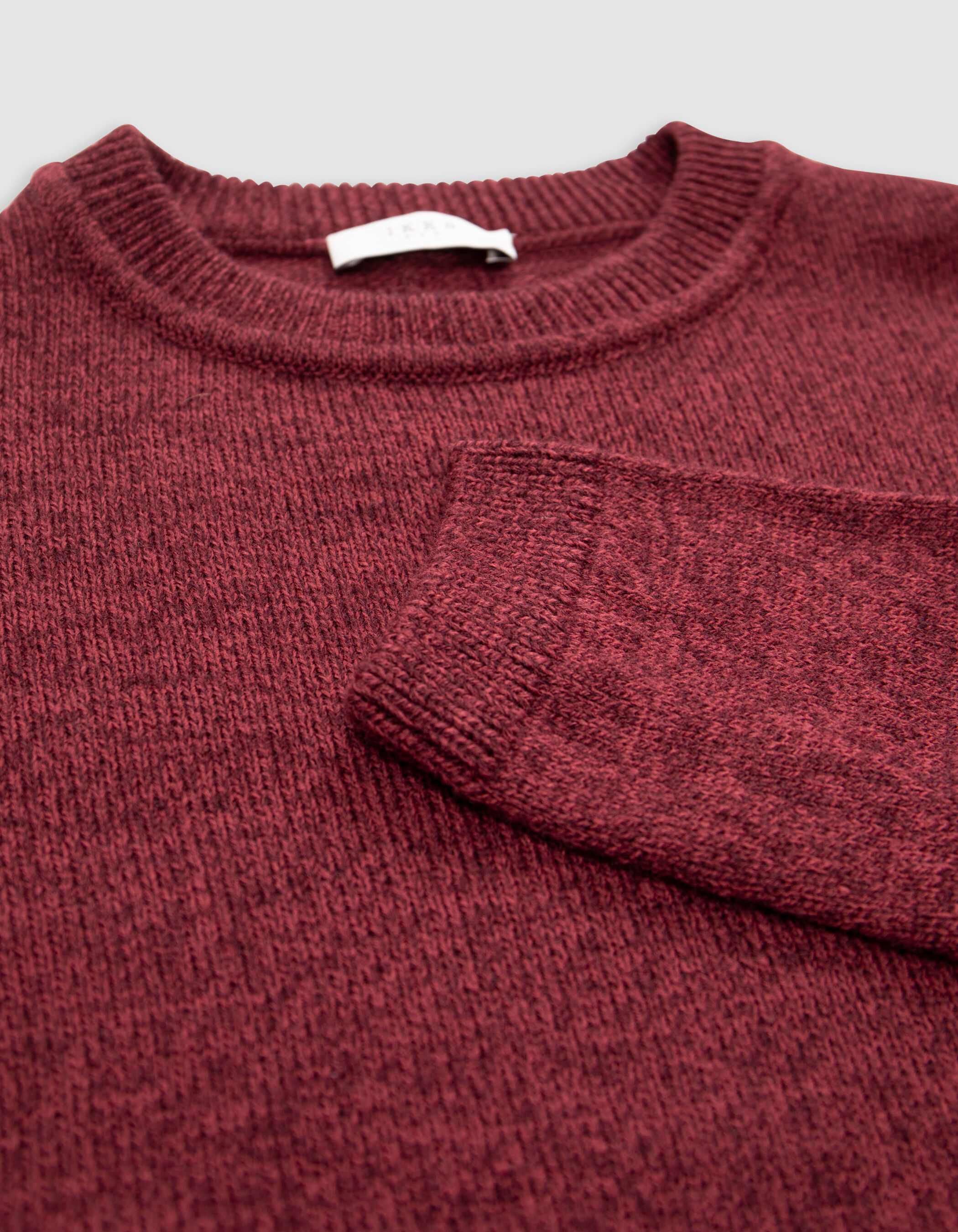 Donkerrode gebreide sweater voor heren IKKS