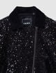 Girls’ black sequinned biker jacket-5 Girls’ black sequinned biker jacket-5