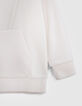 Sweat blanc cass&eacute; mix molleton maxi broderies gar&ccedil;on-4