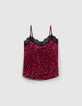 Roze top lingeriestijl rock luipaardprint Dames-5