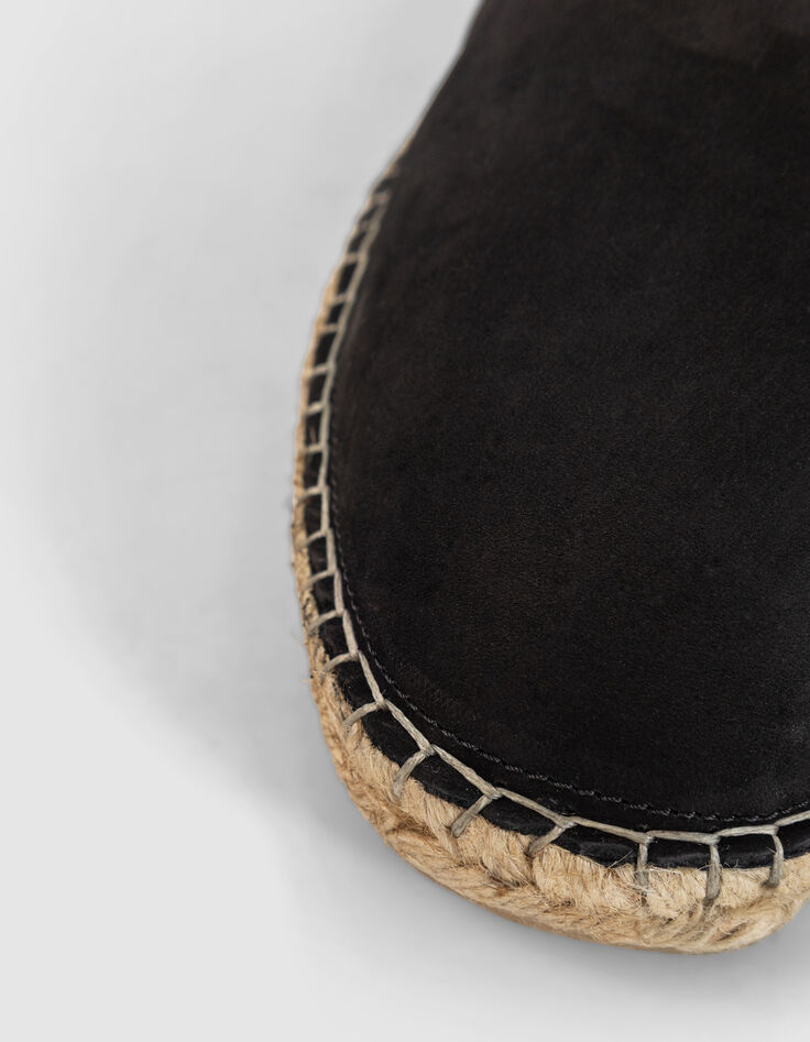 Espadrilles noires cuir velours Homme-5 Espadrilles noires cuir velours Homme-5